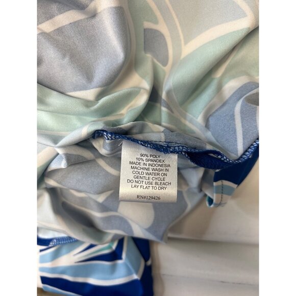 La Mer Luxe Womens Blue & White Abstract Pattern Blouse Size S - Picture 6 of 8